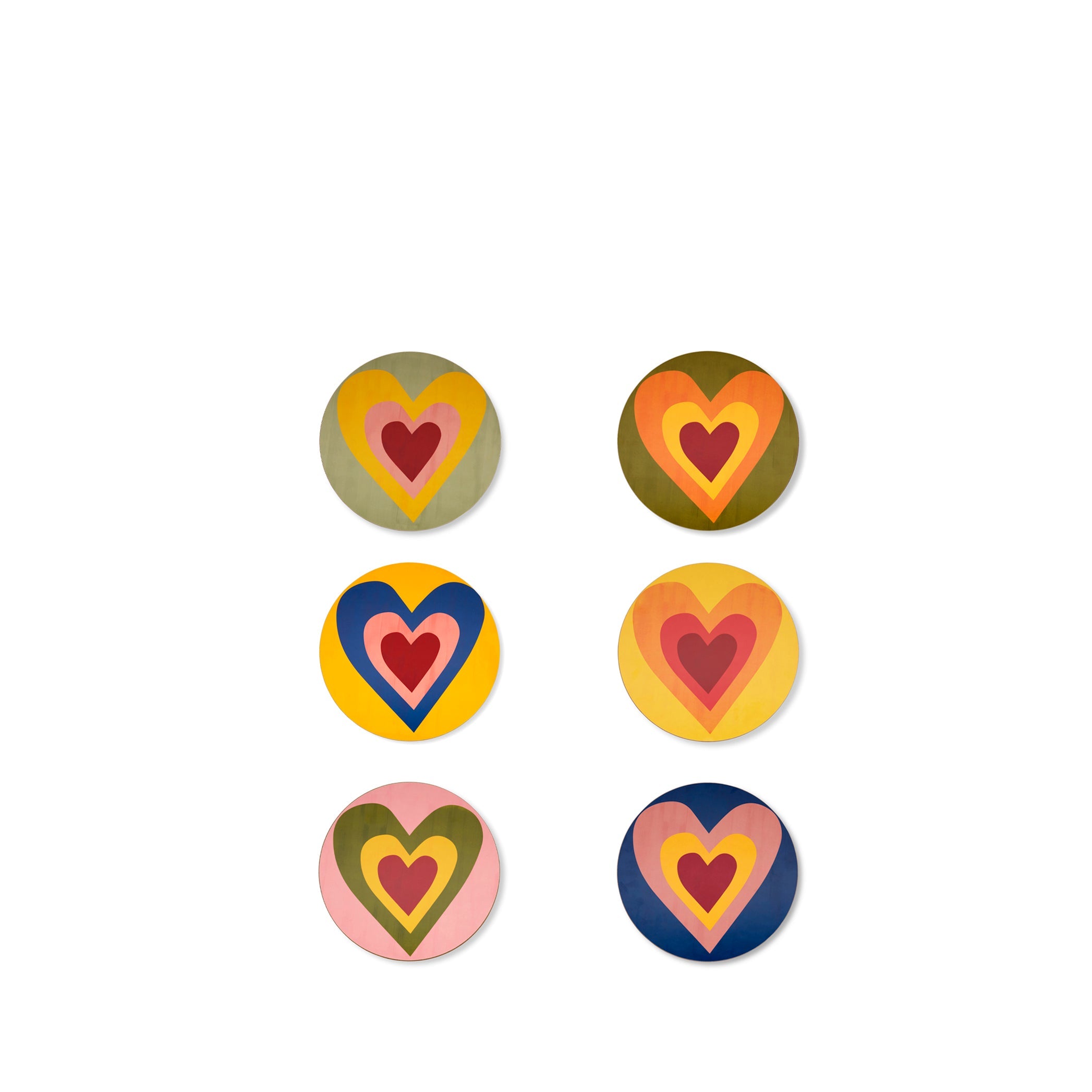 5 Heart Cork Coaster-Blank