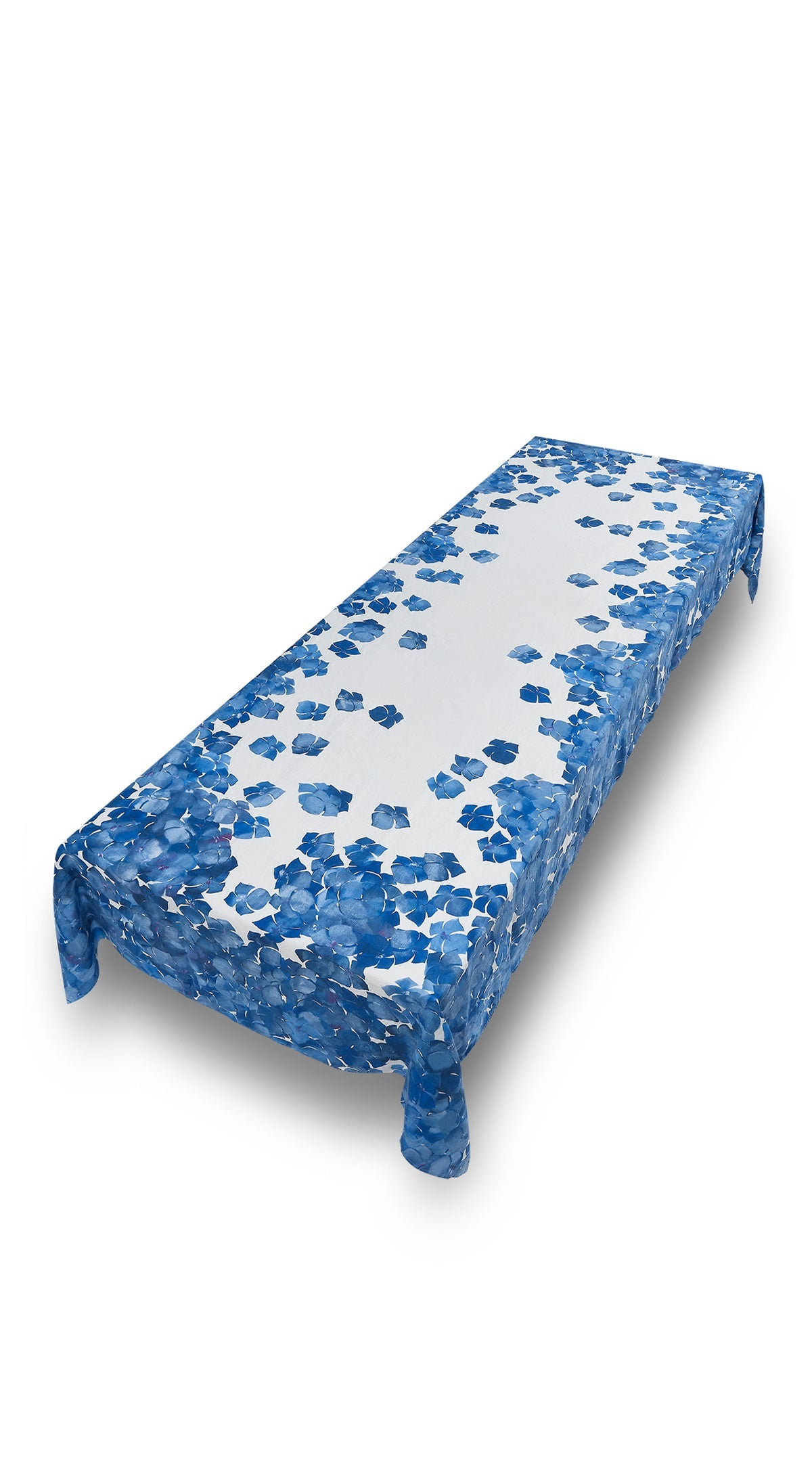 Hydrangea Linen Tablecloth in Blue