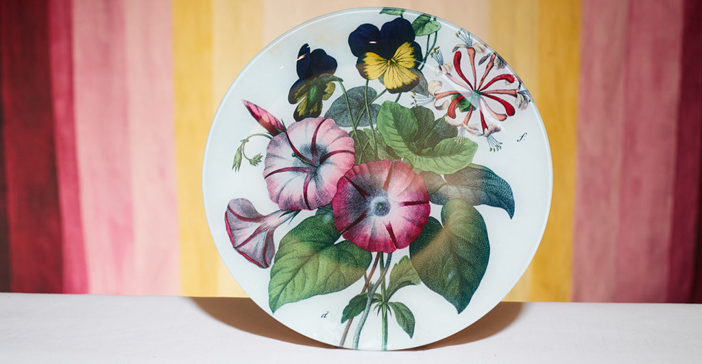 John Derian 'Pansy Honeysuckle & Morning Glory' Plate, 28cm