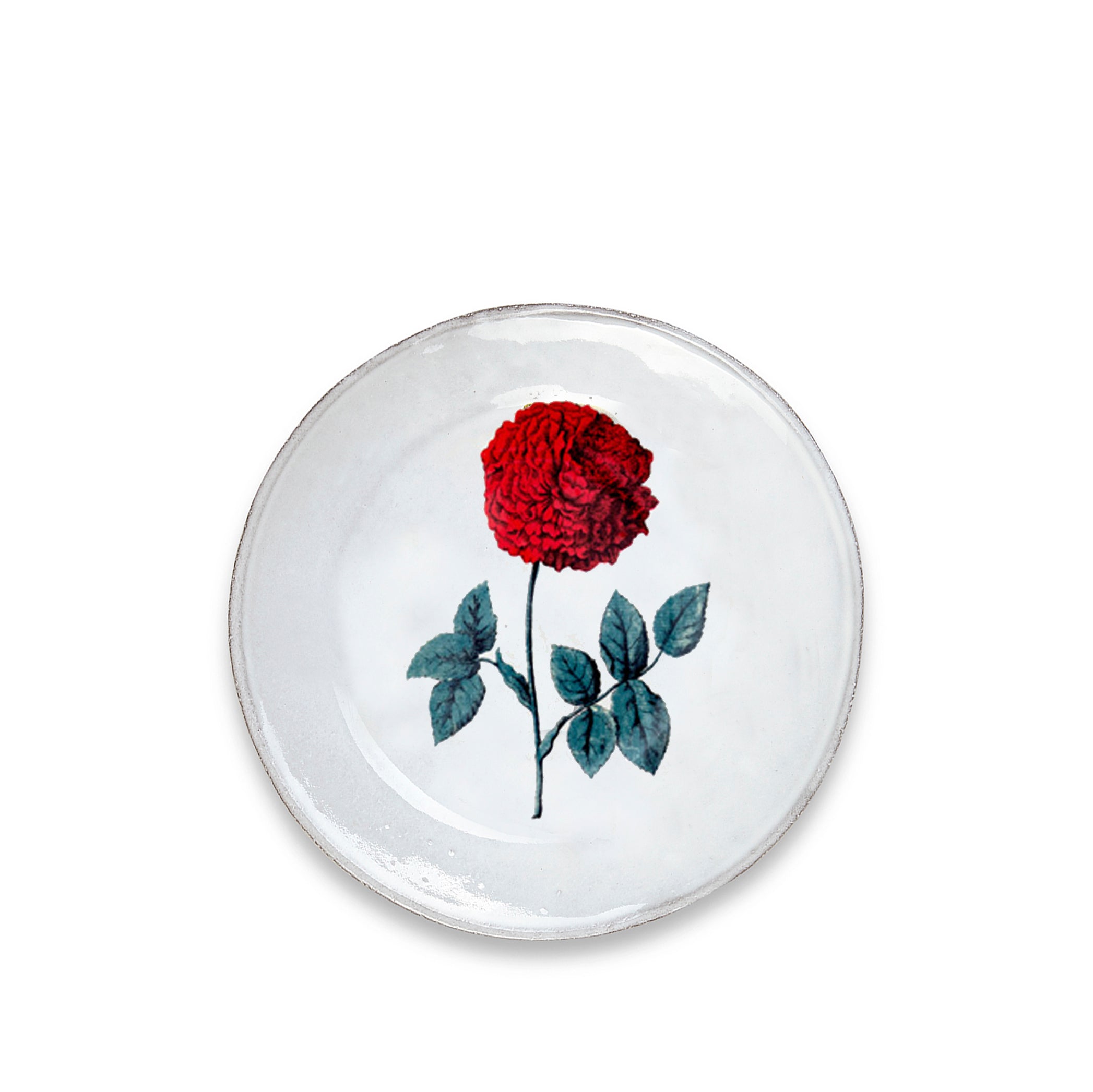 Dutch Hundred Leaved Rose Soup Plate by Astier de Villatte, 22cm