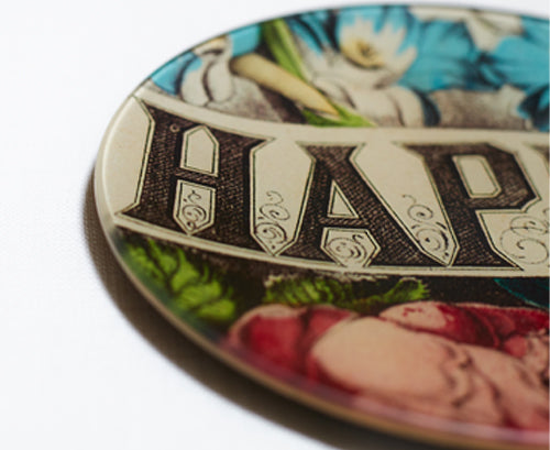 John Derian 'Happy' Round Plate, 13cm