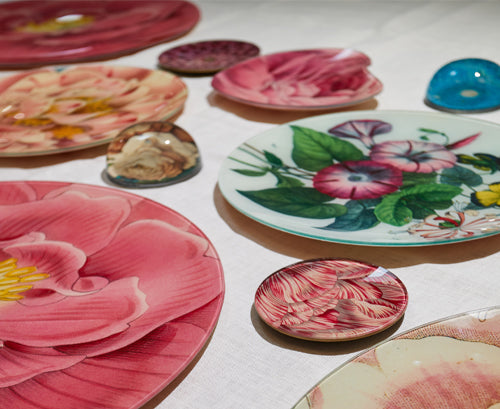 John Derian 'Dark Pink Dahlia' Paperweight, 9cm