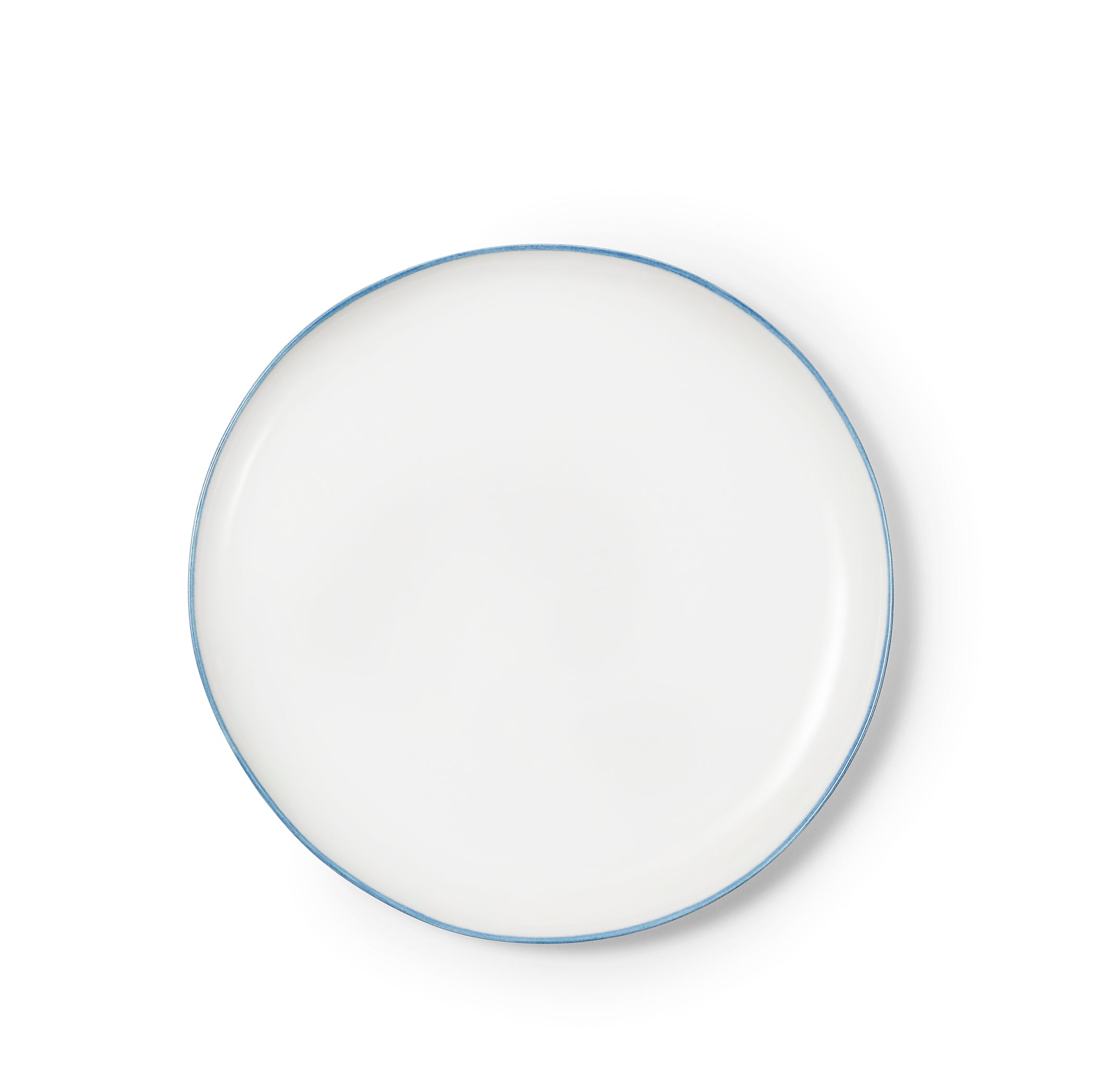 Made to Order - Summerill & Bishop Handmade 31cm Porcelain Dinner Plate with Blue Rim