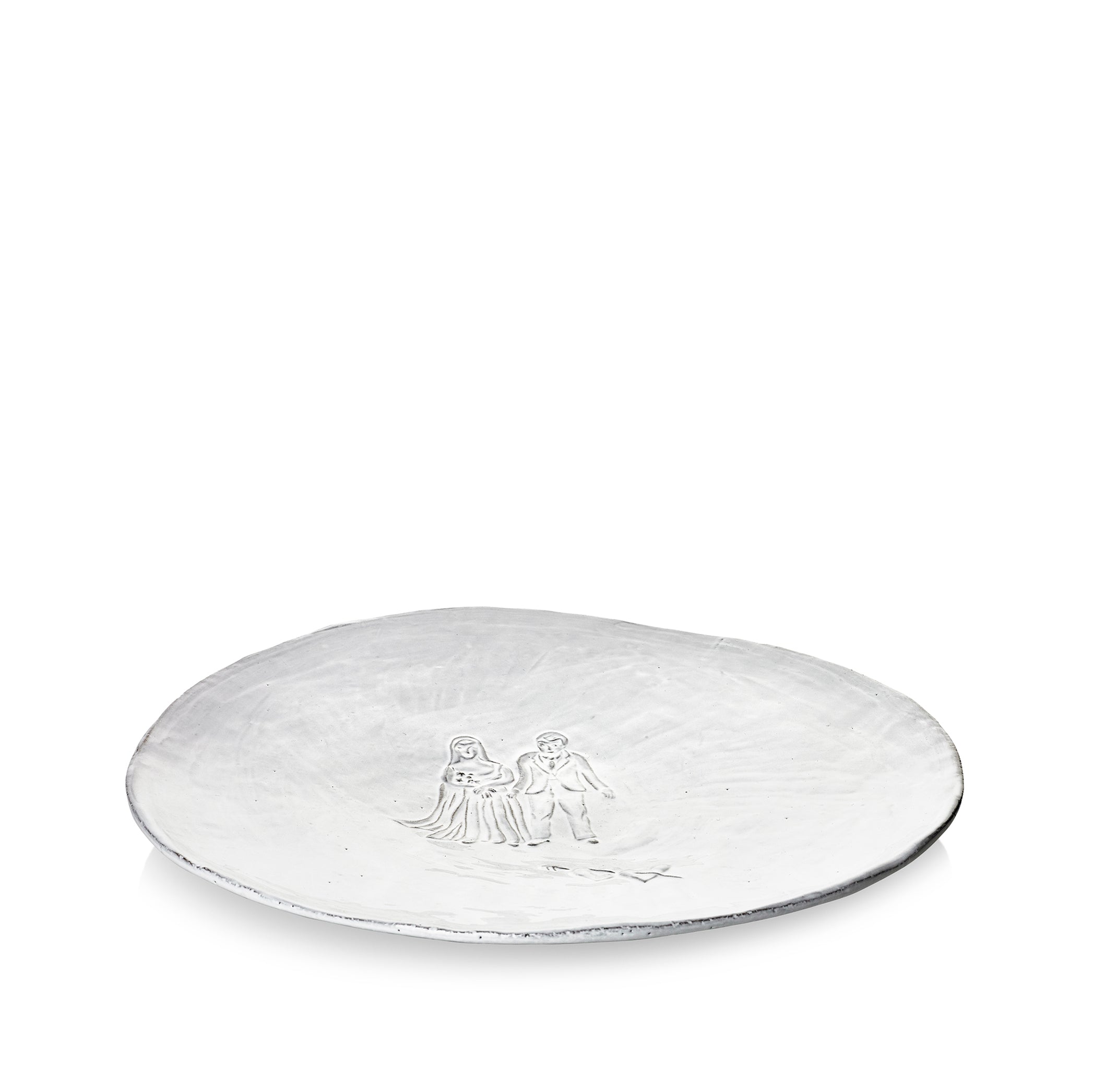 Mariés Wedding Platter by Astier de Villatte, 35.5cm