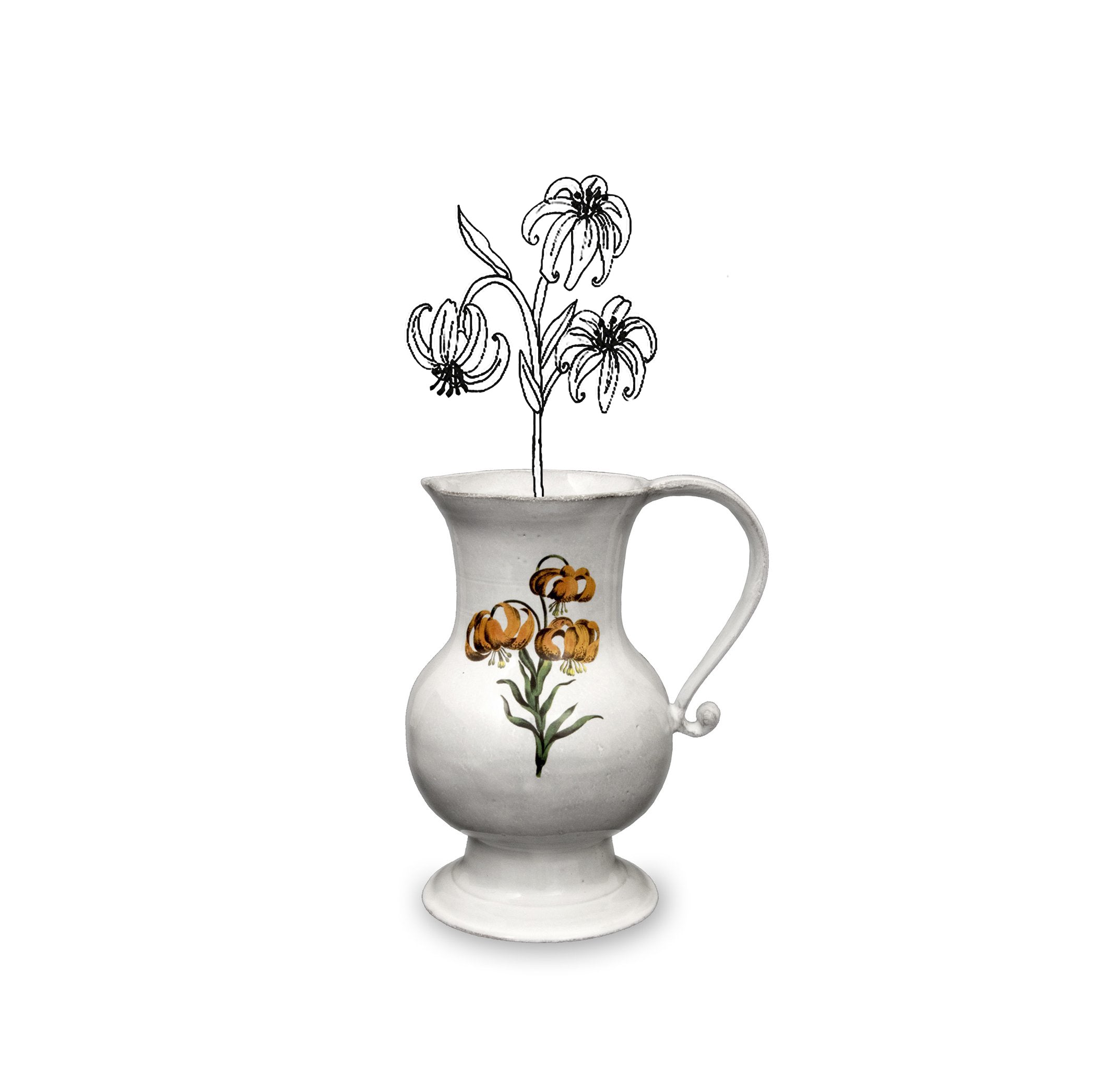 Mountain Lily Vase by Astier de Villatte, 18.5cm