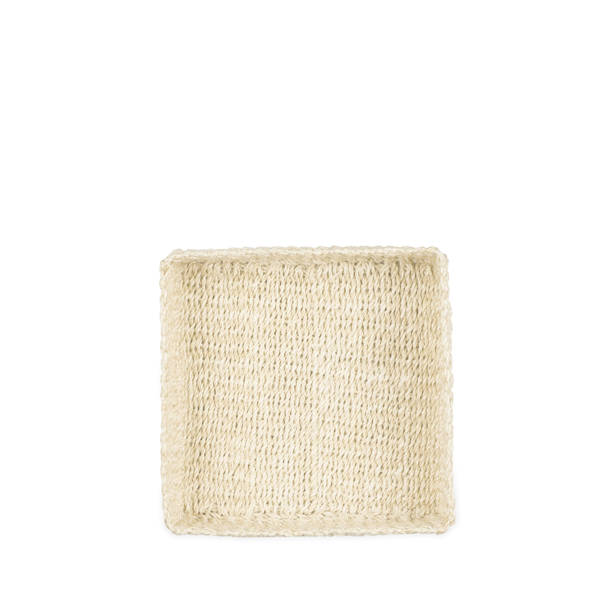 Abaca Woven Napkin Holder in Cream