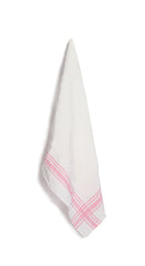 Stripe Linen Tea Towel in Rose Pink, 55x70cm