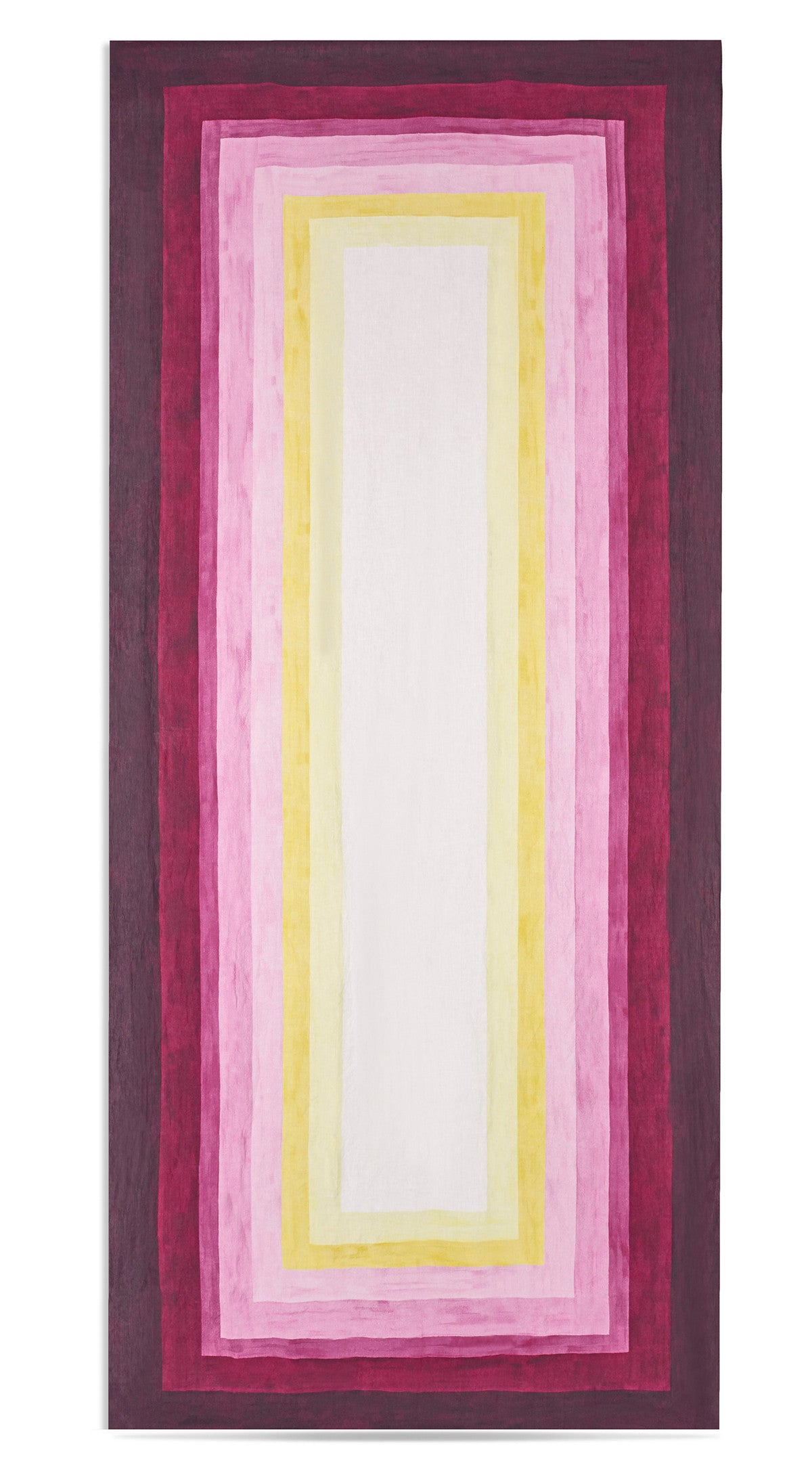 Shades Of Pink Striped Linen Tablecloth