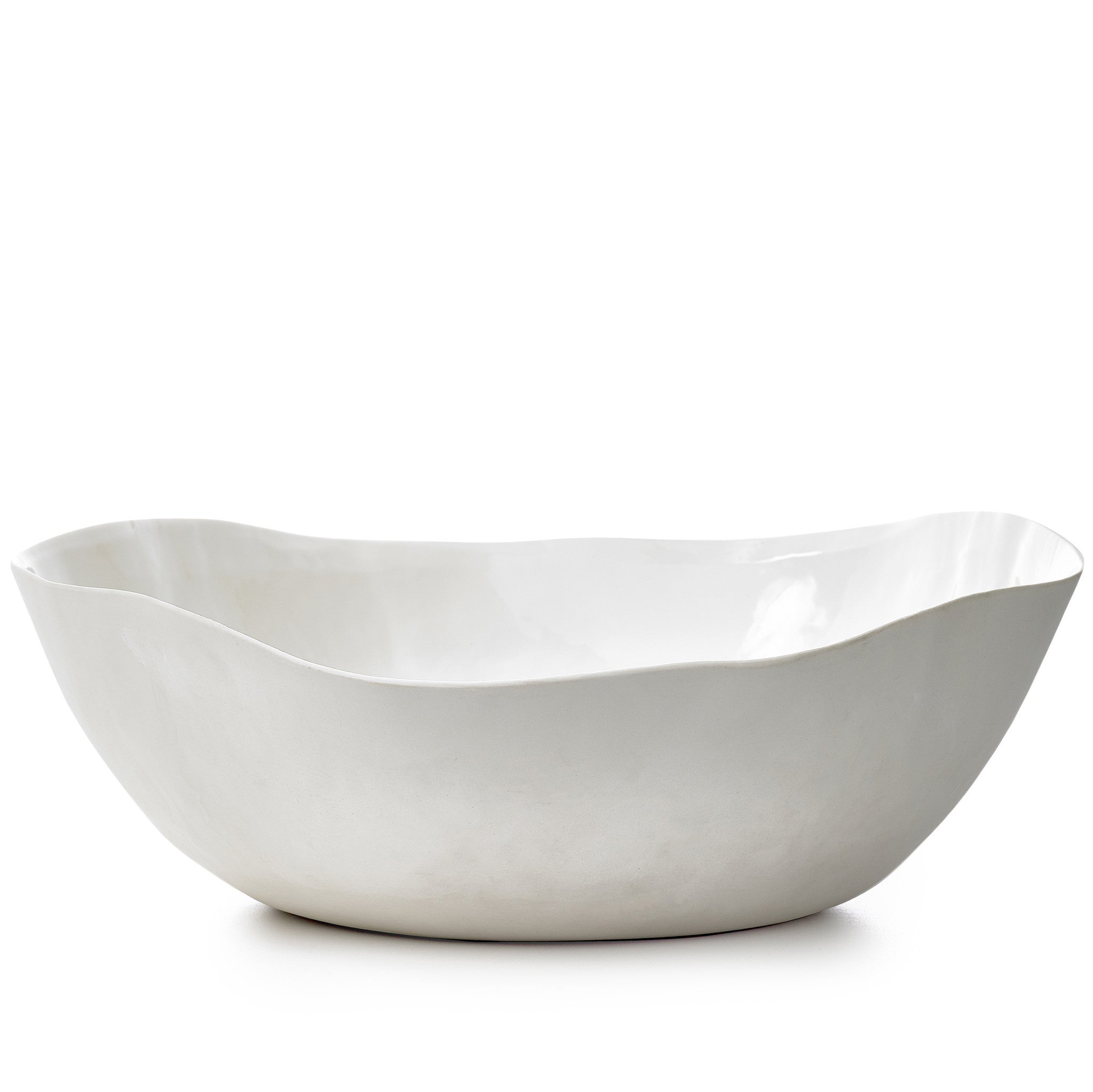 Summerill & Bishop Handmade 43cm Porcelain Extra Large Salad Bowl with Plain Rim