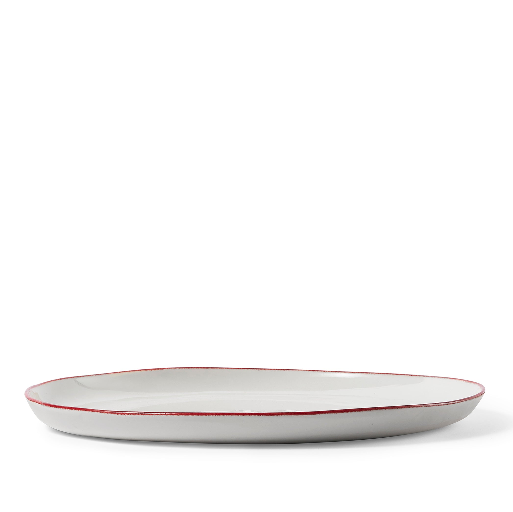 Made to order - Summerill & Bishop Handmade 31cm Porcelain Dinner Plate with Pink Rim