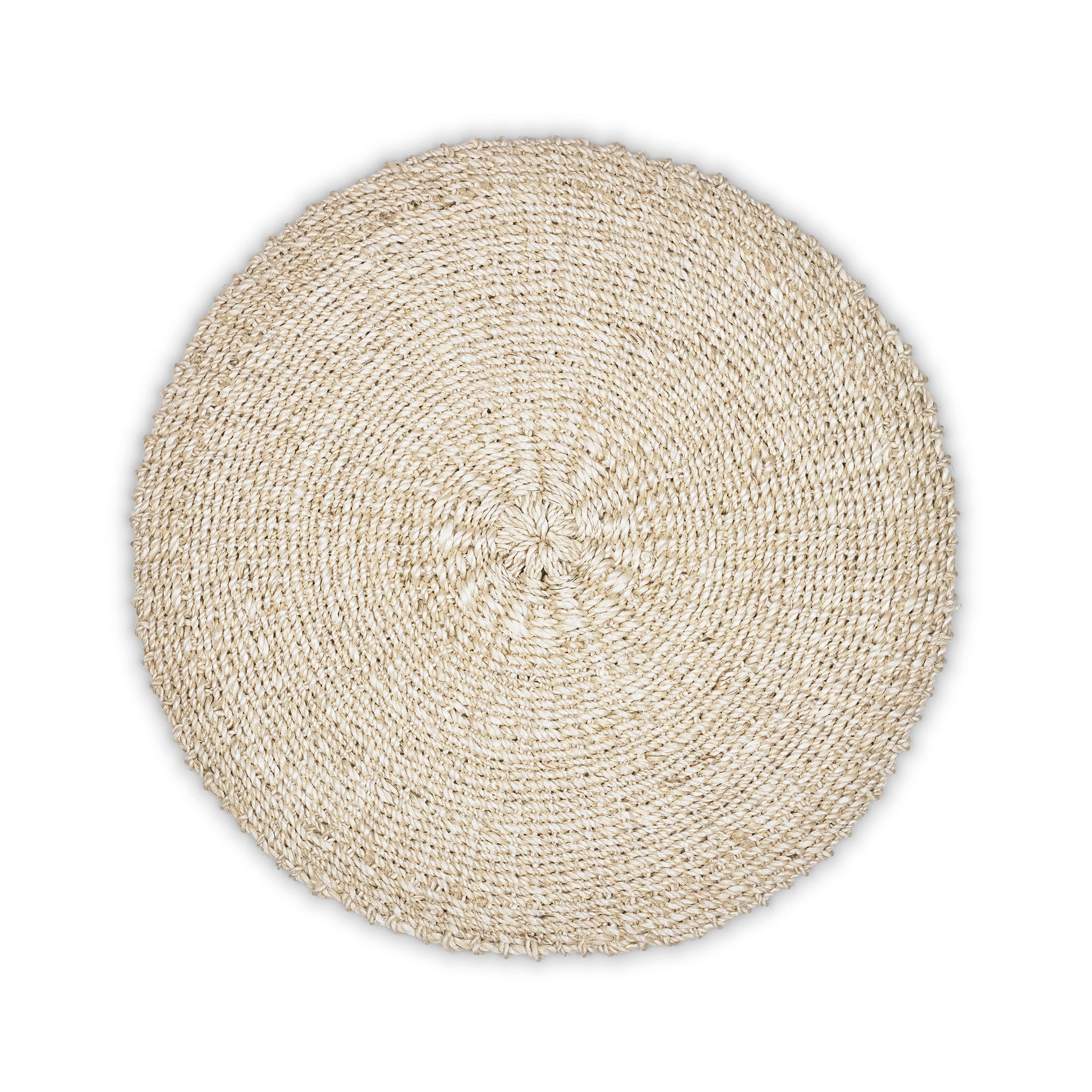 Abaca Woven Round Placemat in Cream