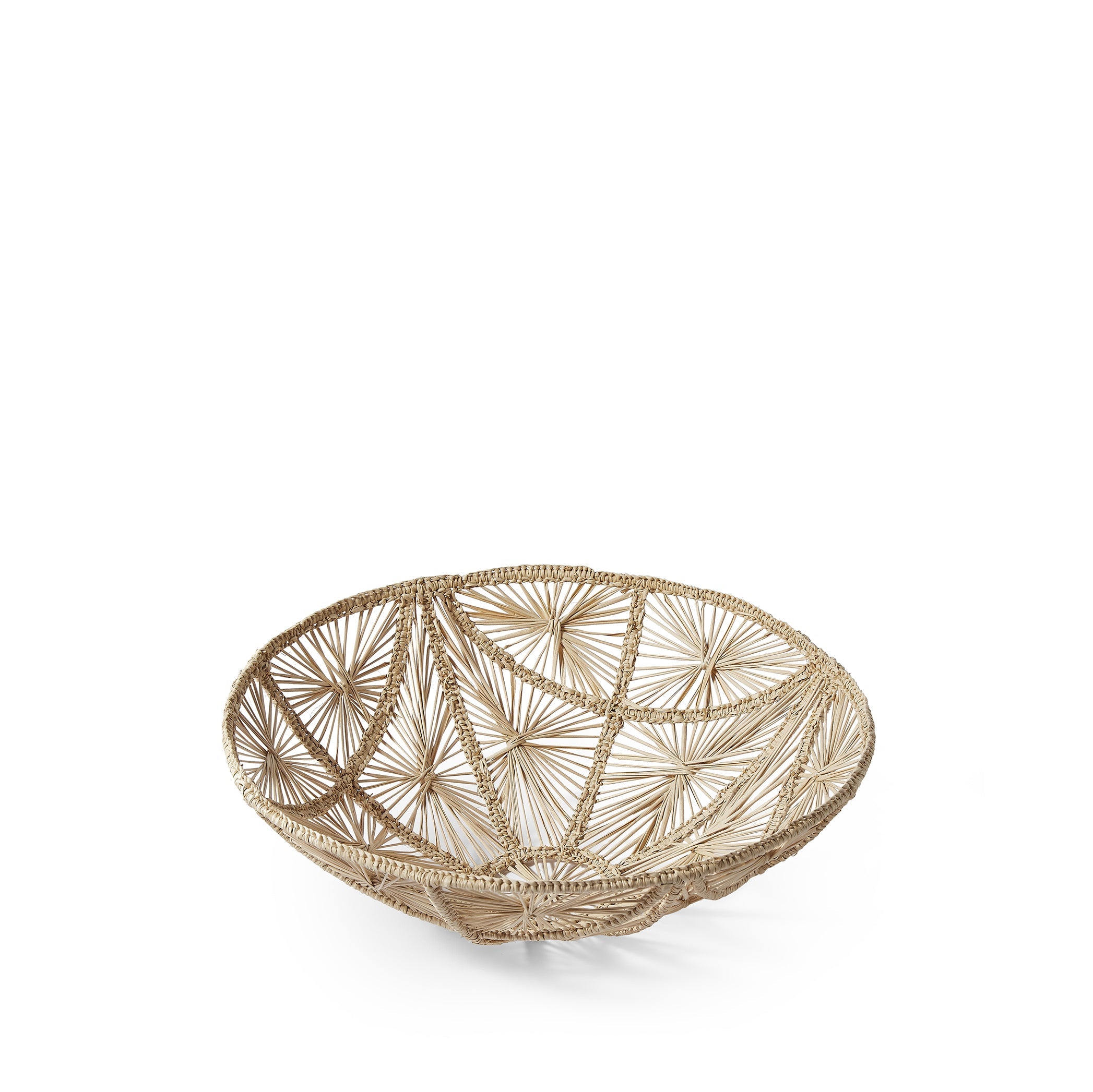 Handwoven Spider Bread Basket in Natural, 26cm