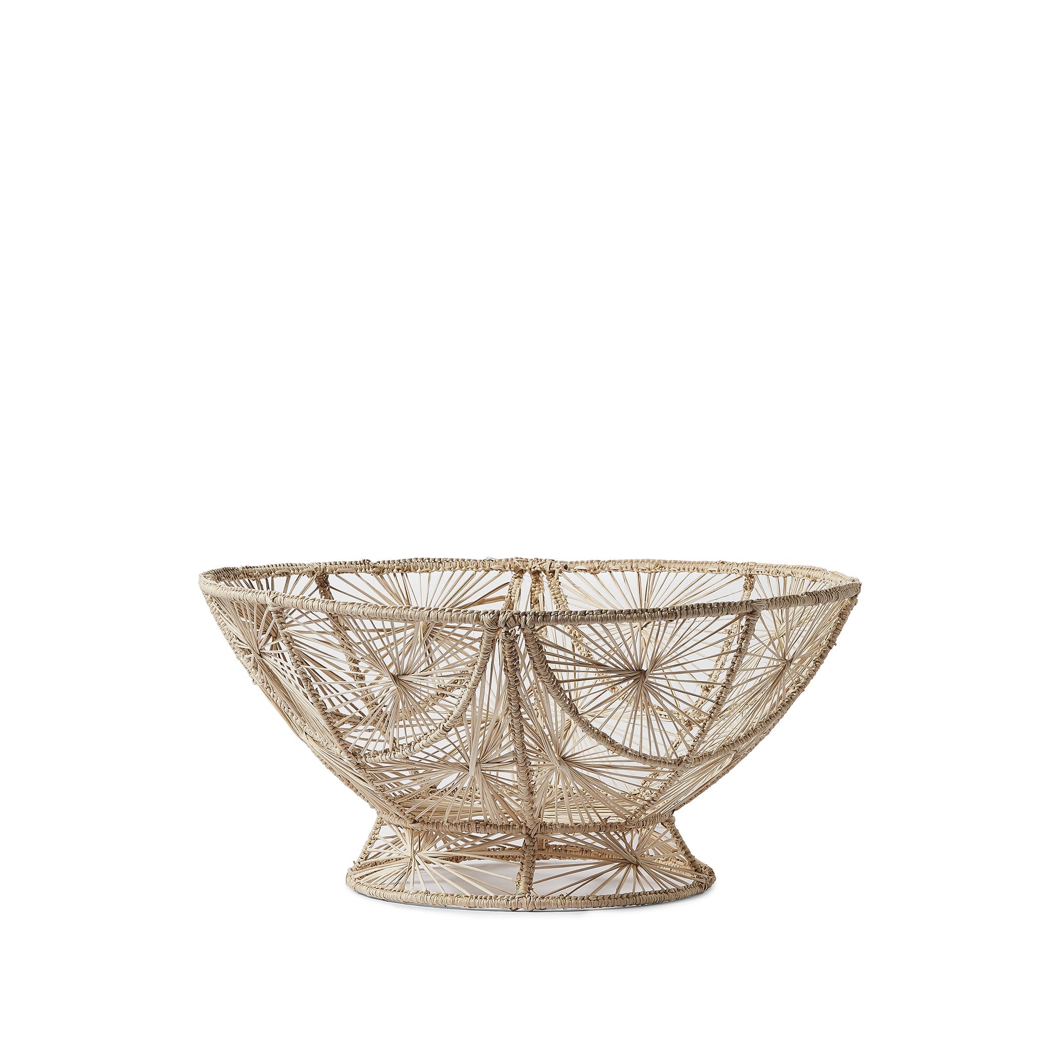 Handwoven Spider Salad Bowl in Natural