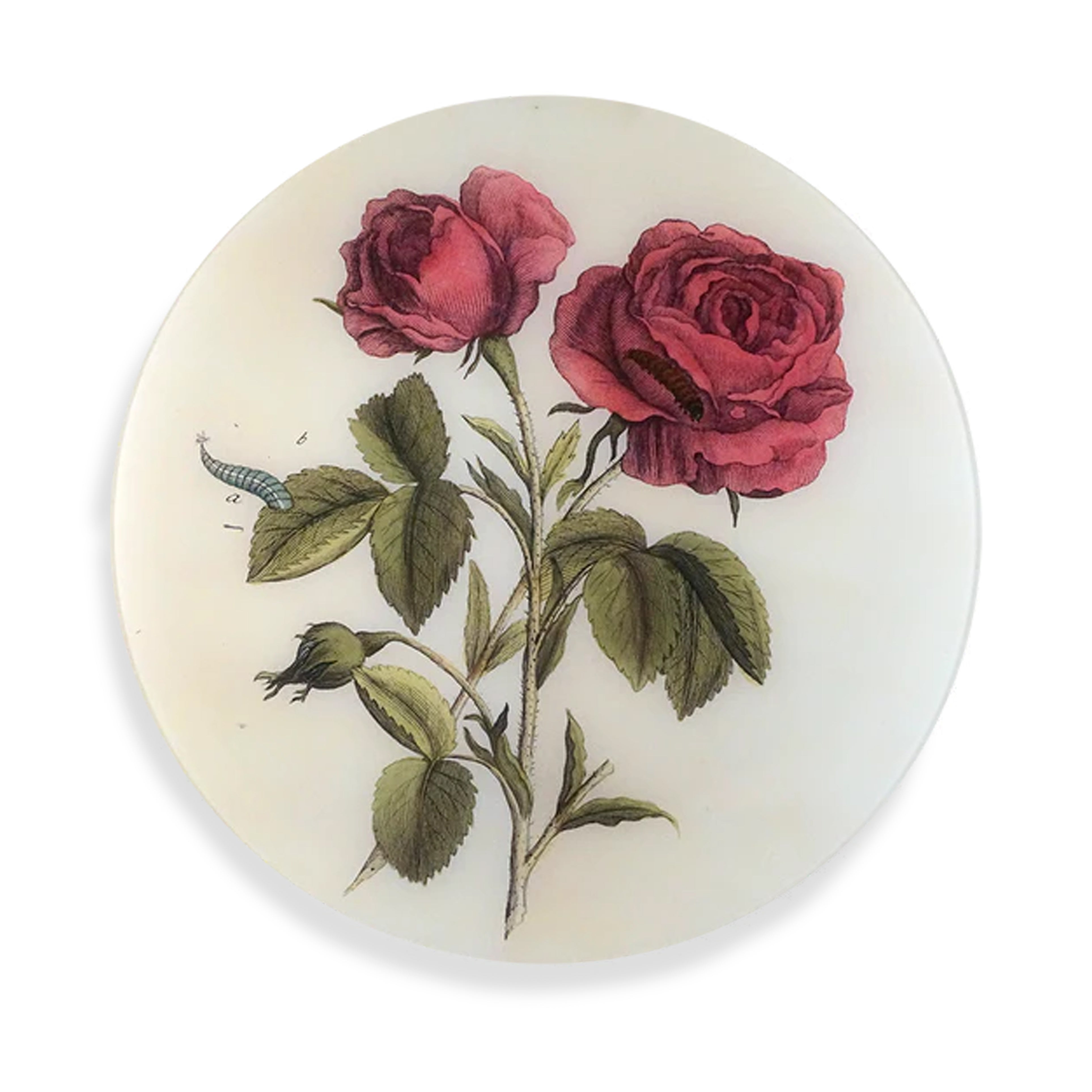 John Derian Stemmed Rose Round Platter, 40.5cm