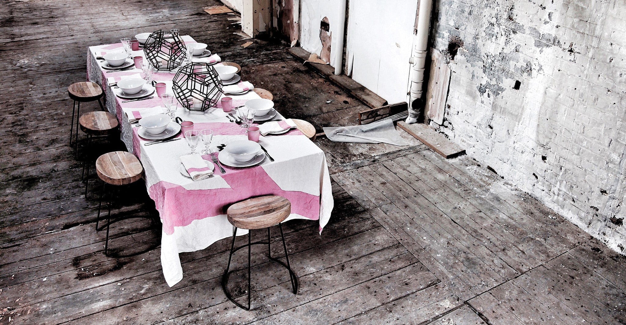 Alphabet Napkin 'S' in Rose Pink, 50x50cm