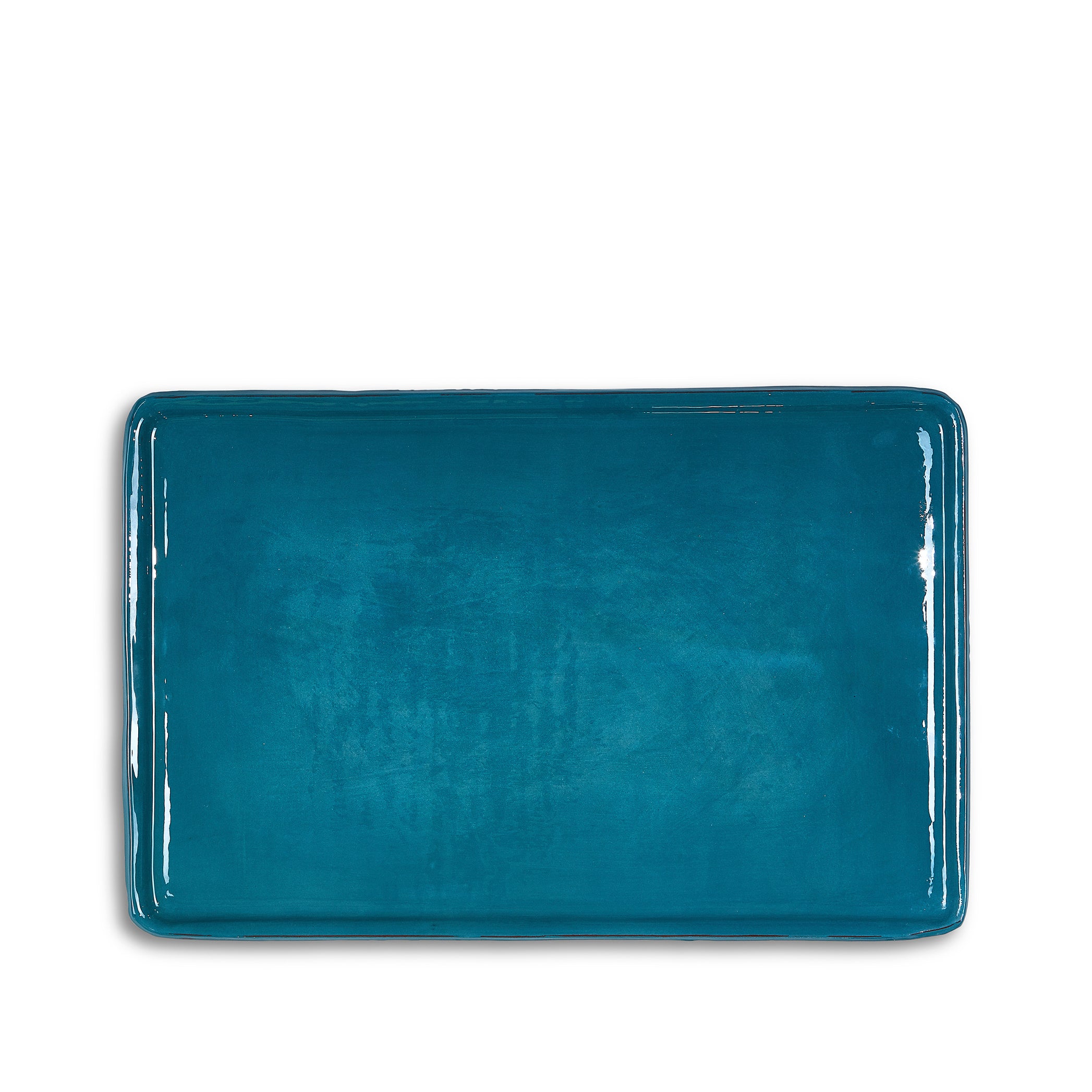 Ceramic Serving Tray in Duck Blue
