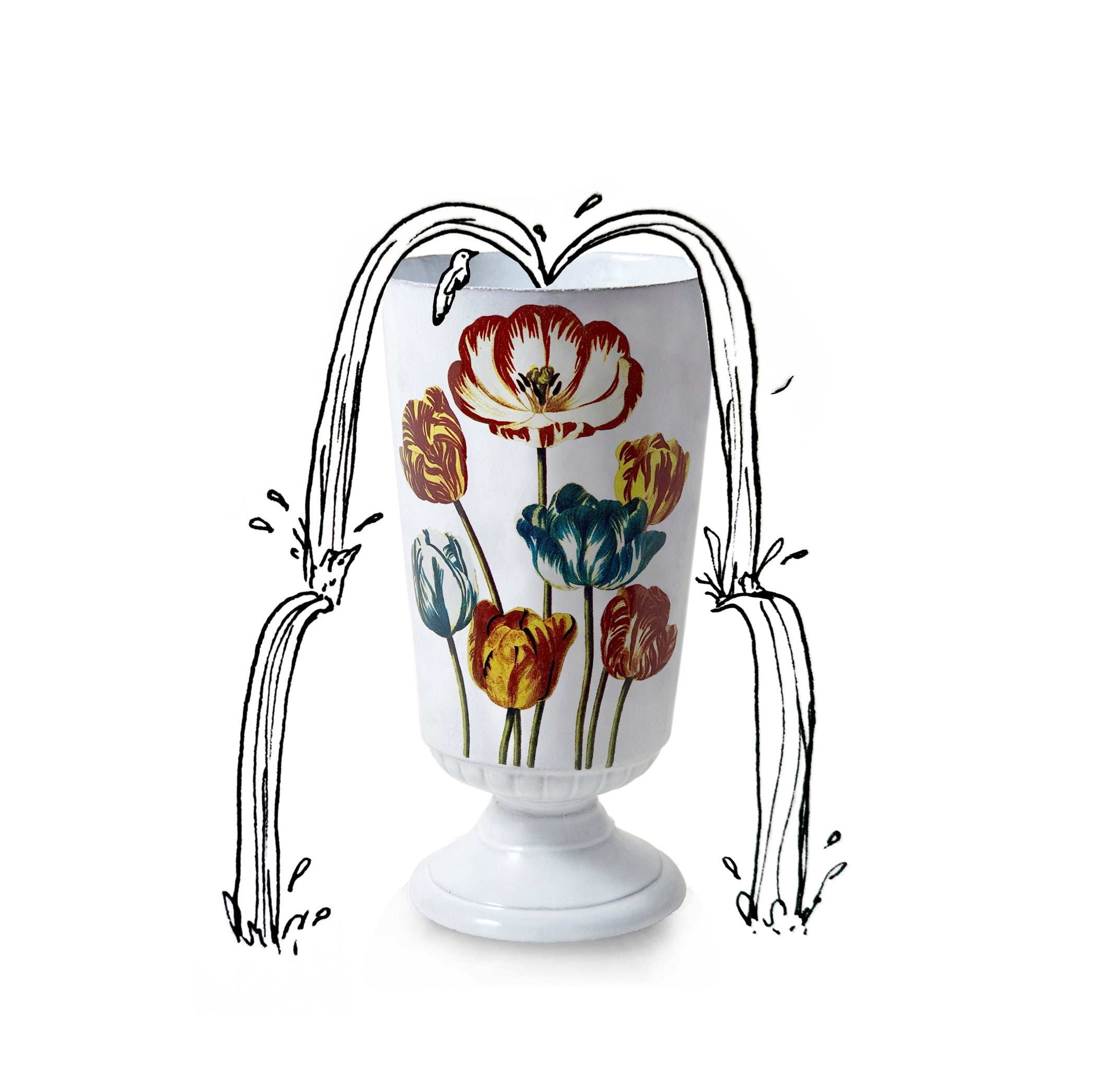 Tulip Vase by Astier de Villatte, 33cm