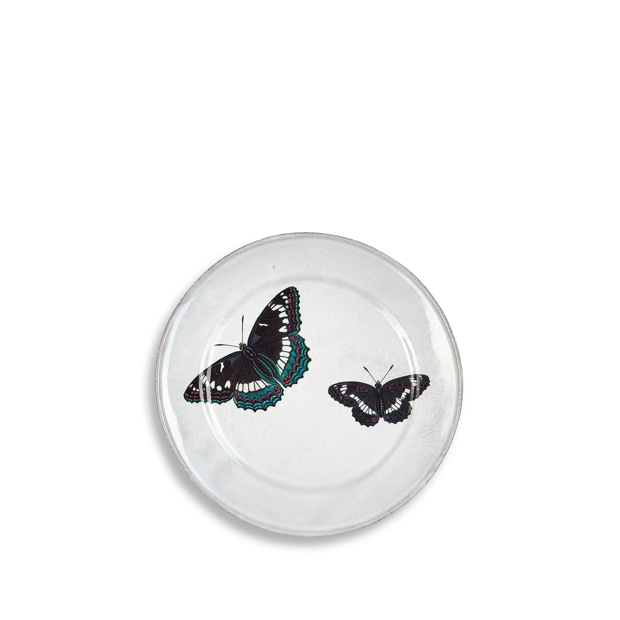 Two Flying Butterflies Plate by Astier de Villatte, 19cm