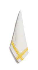 Stripe Linen Tea Towel in Lemon Yellow, 55x70cm