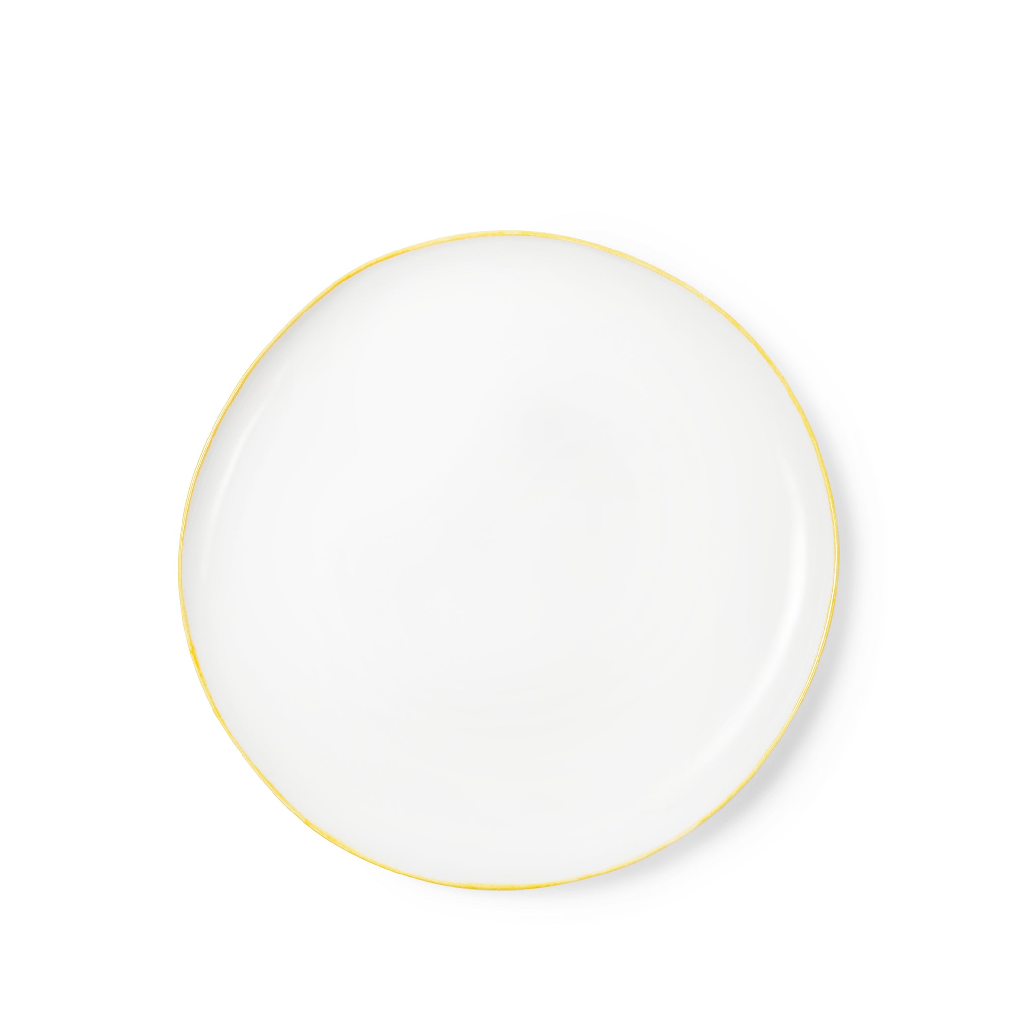 Made to Order - Summerill & Bishop Handmade 31cm Porcelain Dinner Plate with Yellow Rim
